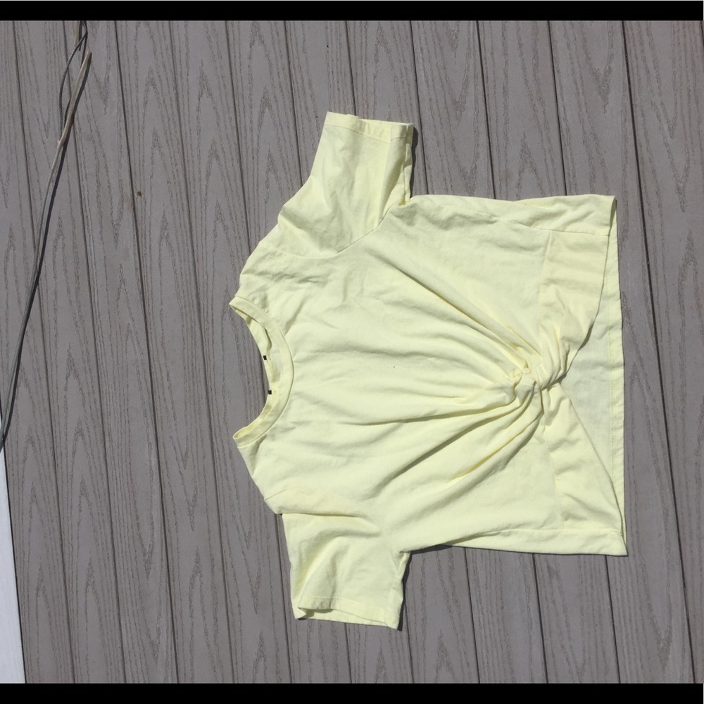 Highlighter Yellow crop top.